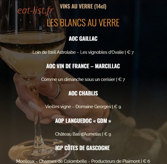 Restaurant d'En Fargou — carte page 21