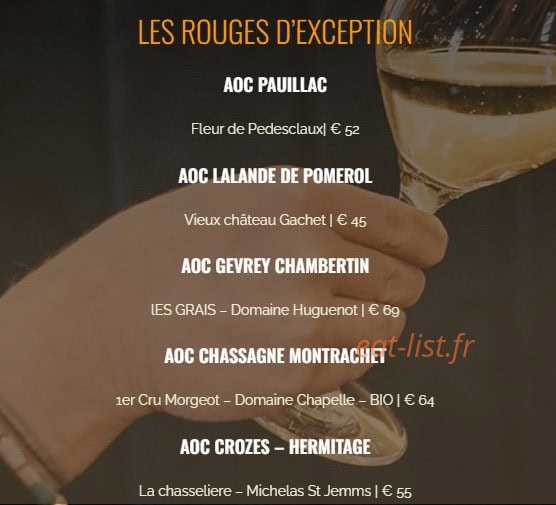 Restaurant d'En Fargou — carte page 5