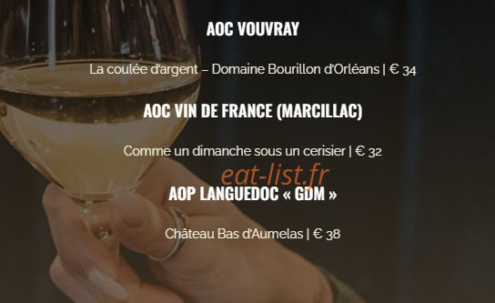 Restaurant d'En Fargou — carte page 19