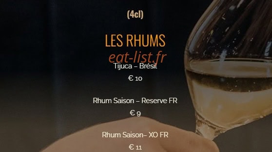 Restaurant d'En Fargou — carte page 15