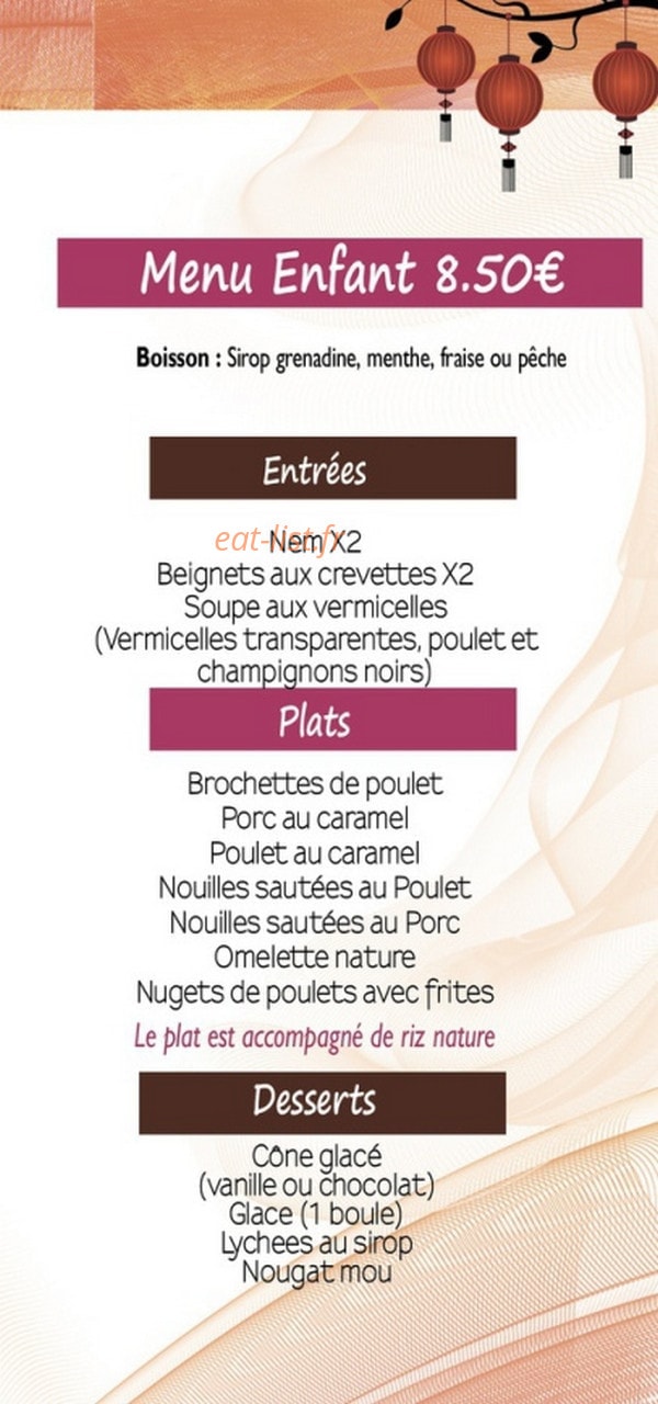 Saveurs d'Asie — carte page 4