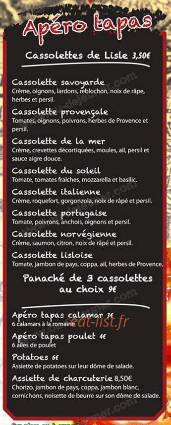Pizza du monde — carte page 2