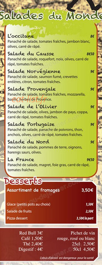 Pizza du monde — carte page 5
