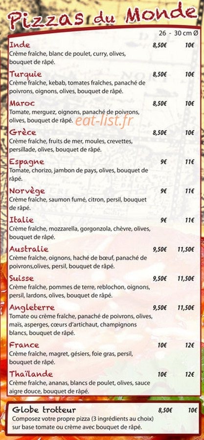 Pizza du monde — carte page 3