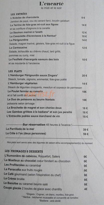 L'Eclat — carte page 1