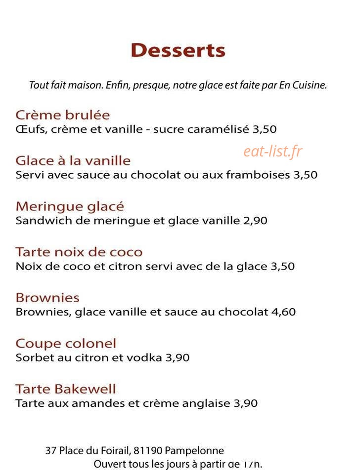 Le Caff — carte page 4