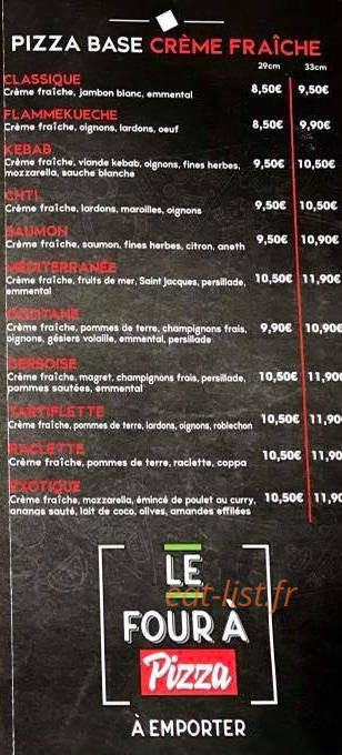 Le Four à Pizza — carte page 3