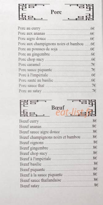 Restaurant Nuit d'Orient — carte page 6