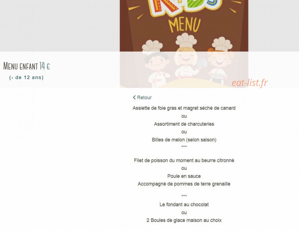 Restaurant du Pont — carte page 4