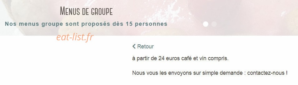 Restaurant du Pont — carte page 5