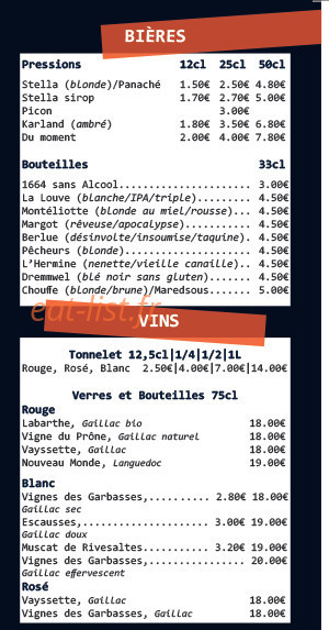 Café Plùm — carte page 2
