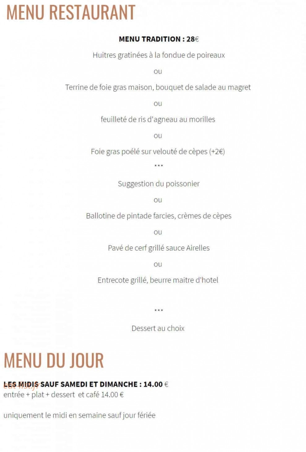 Le Millésime — carte page 3