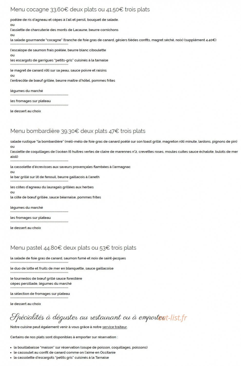 La Bombardiere — carte page 2