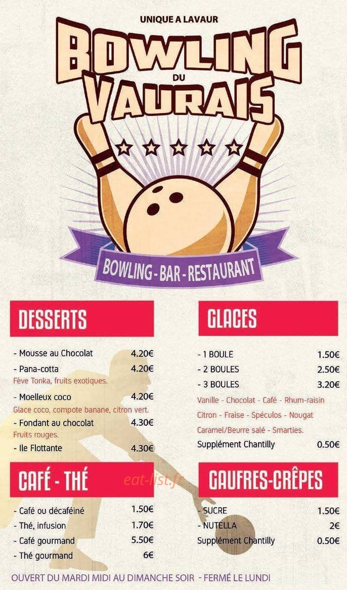 Bowling du Vaurais — carte page 4
