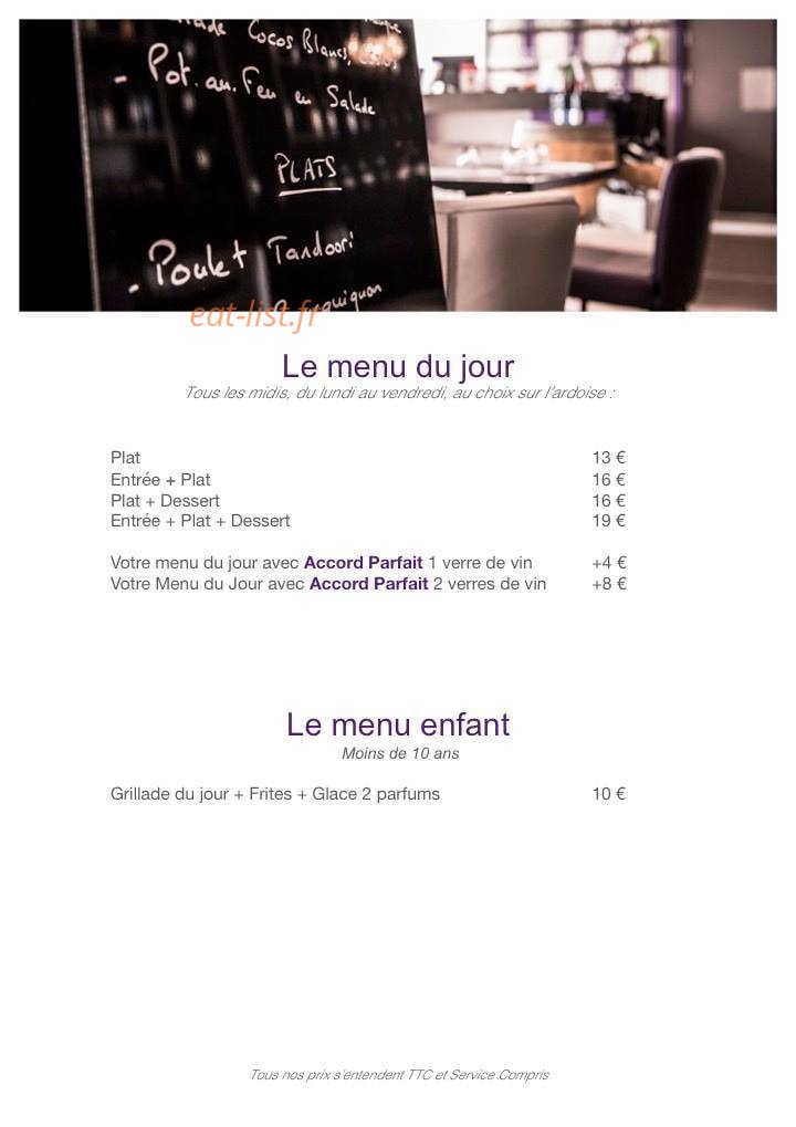 L'Accord Parfait — carte page 2