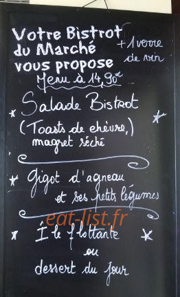 Le Bistrot du Marché — carte page 1