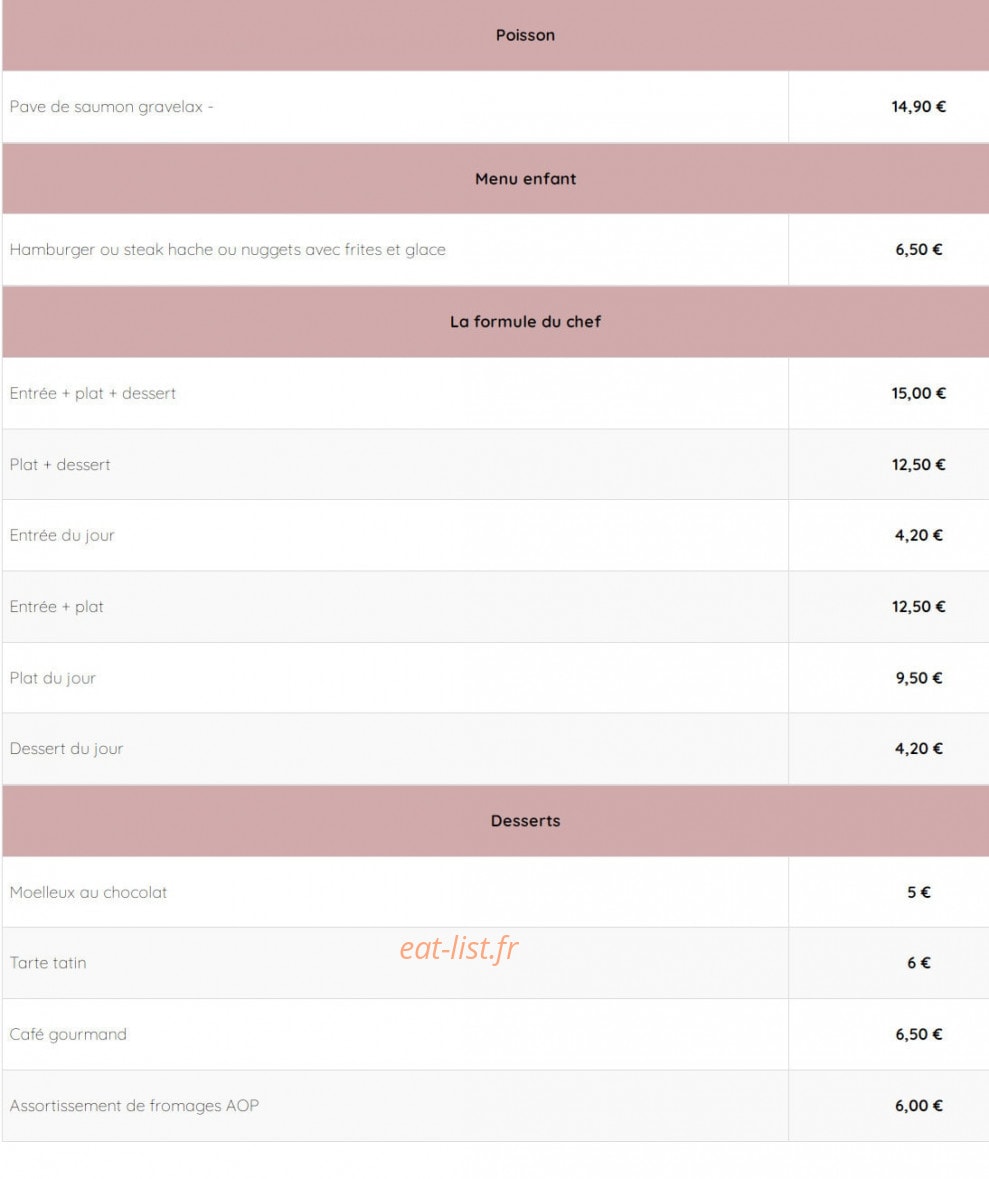 Ô Resto — carte page 2