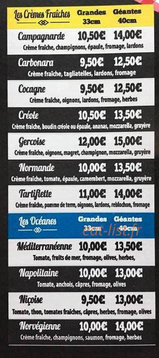 Pass'tapizza — carte page 3