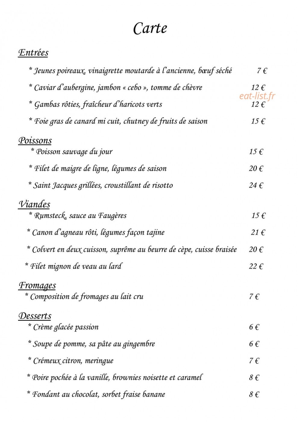 Le colvert — carte page 1