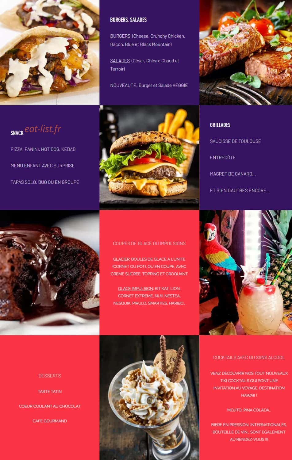La Terrasse des Saveurs — carte page 2