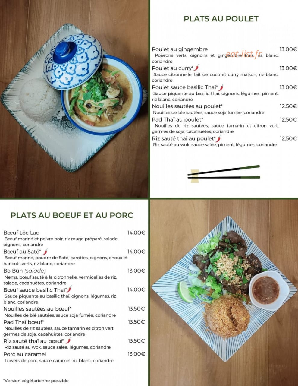Le Petit Mekong — carte page 2