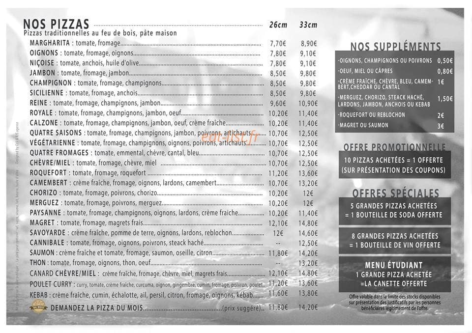 Pizza Marcou — carte page 2