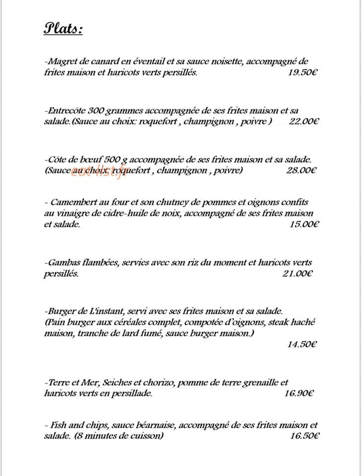 L'instant — carte page 2