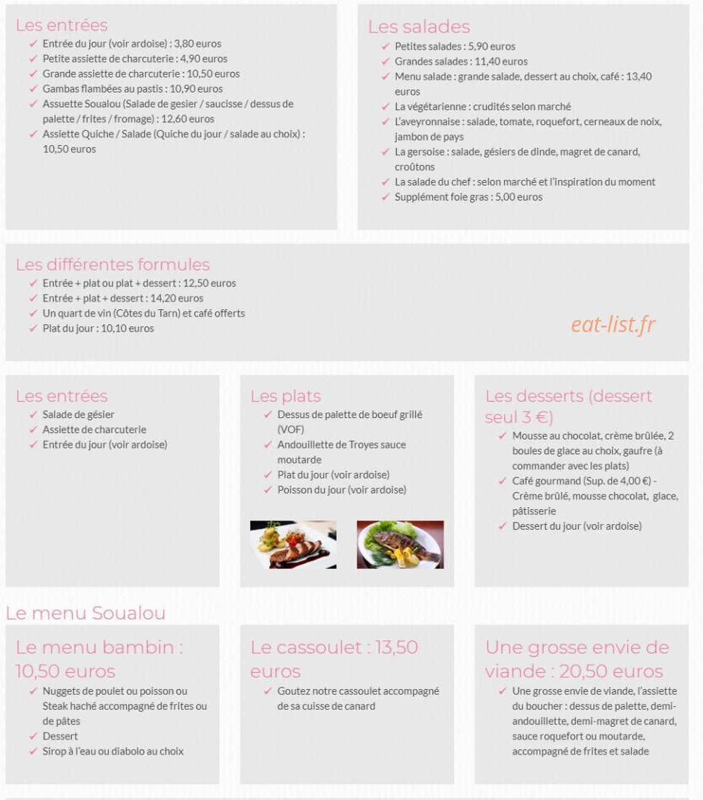 Le Soualou — carte page 1