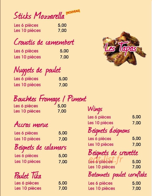 Roti Pizz — carte page 6