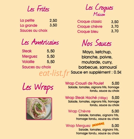 Roti Pizz — carte page 4