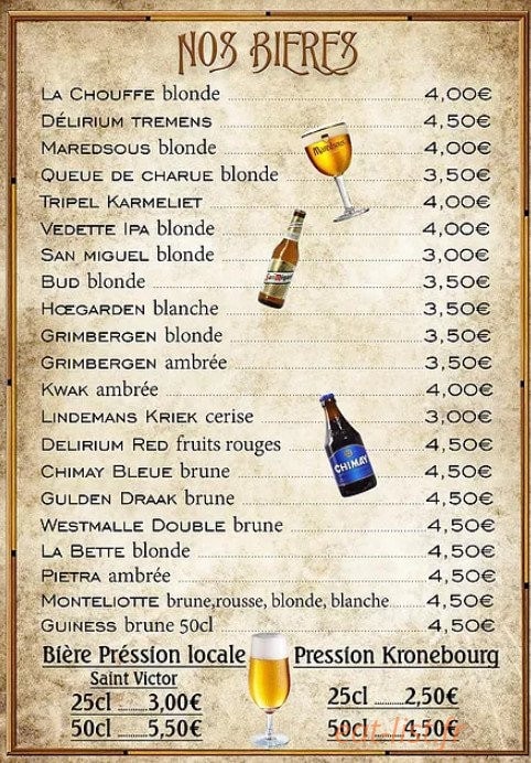 Vin Cep't — carte page 1
