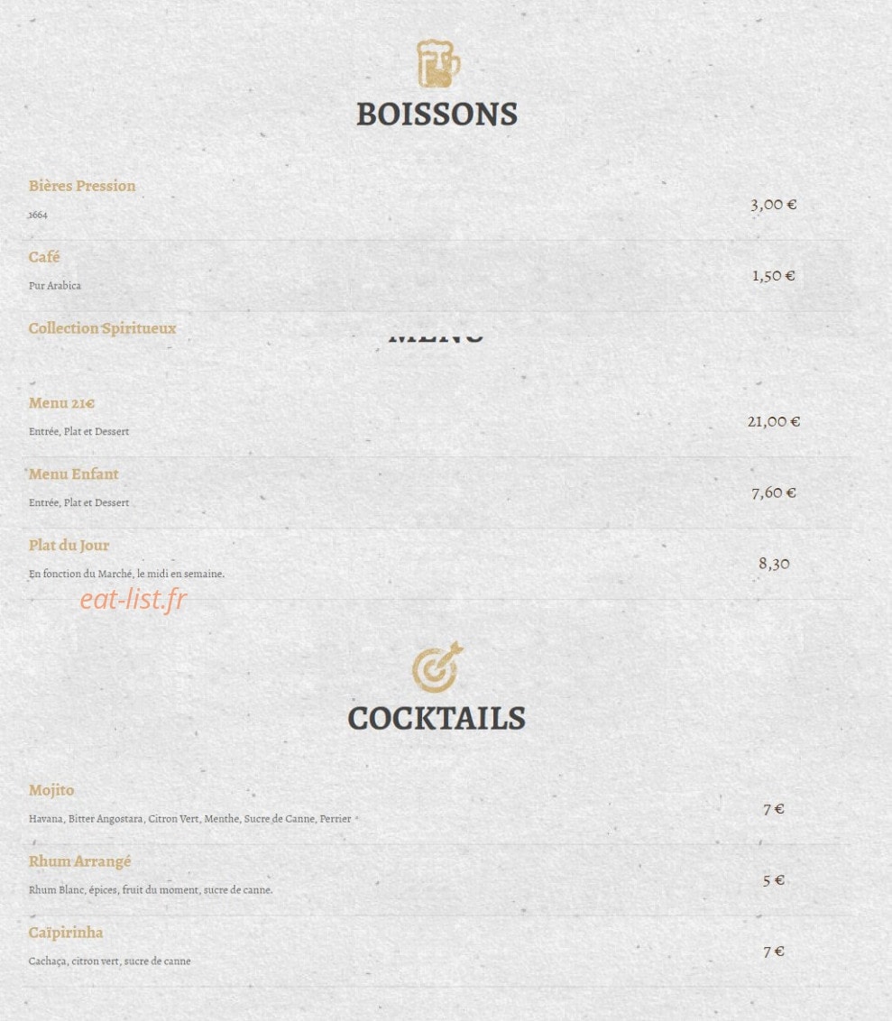 Café des Sports — carte page 1