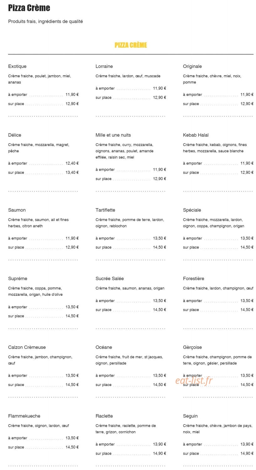 Imag'in Pizza — carte page 3