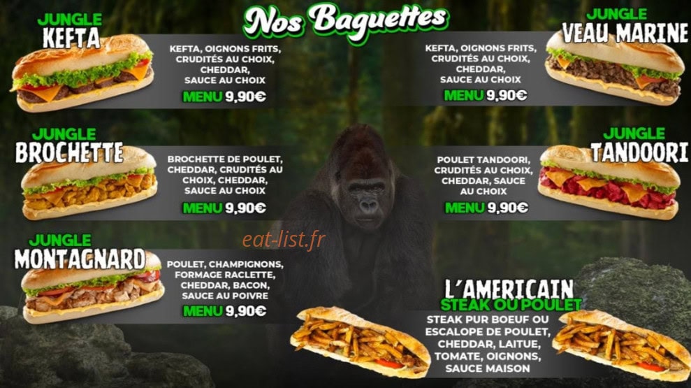 Jungles Burger — carte page 2
