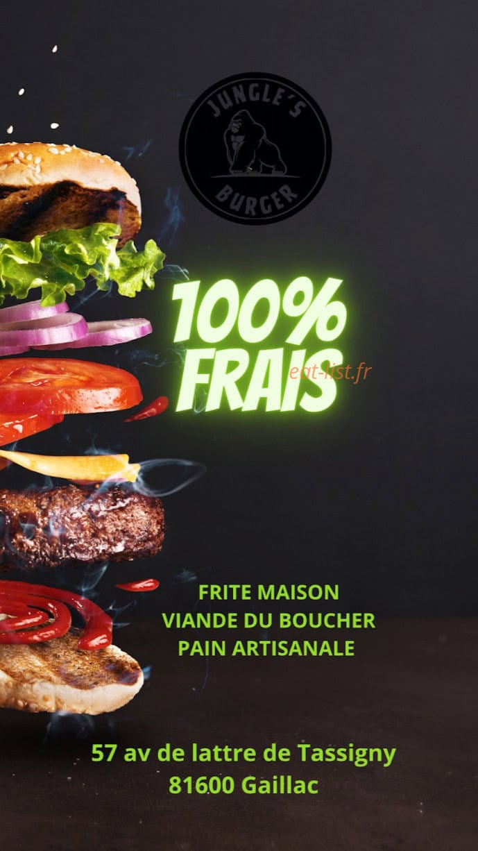 Jungles Burger — carte page 1