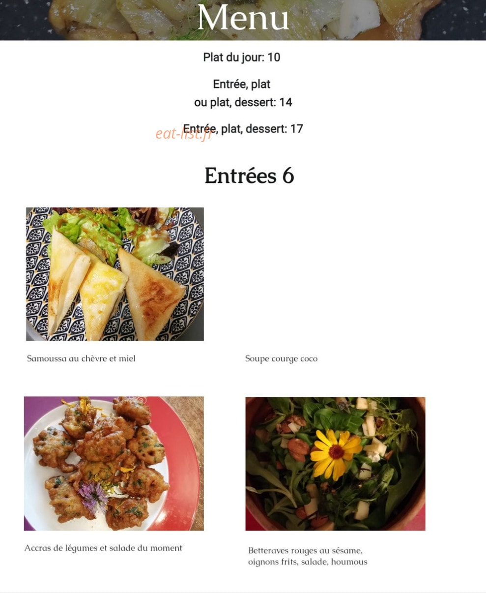 Le P'tit Resto — carte page 1