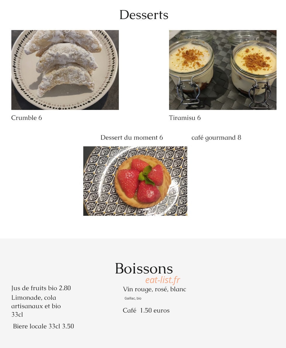 Le P'tit Resto — carte page 3