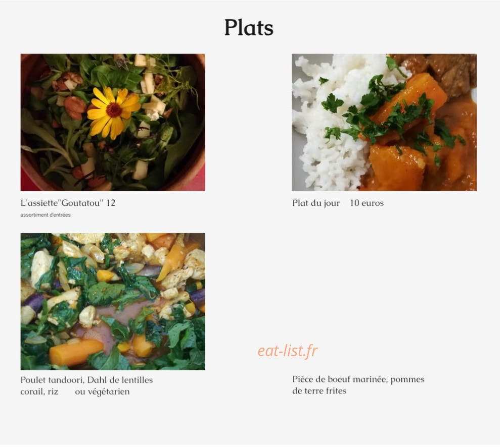 Le P'tit Resto — carte page 2