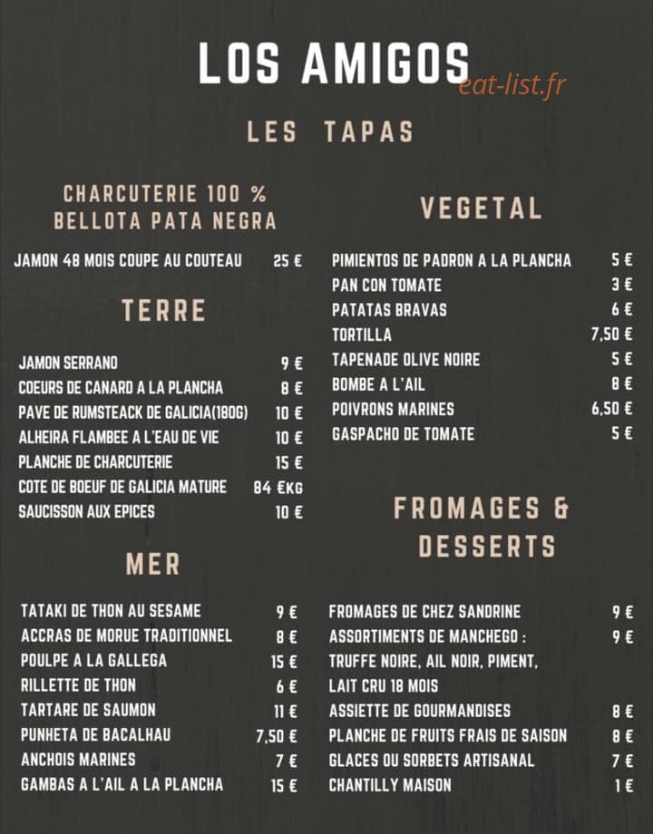 Los Amigos — carte page 1