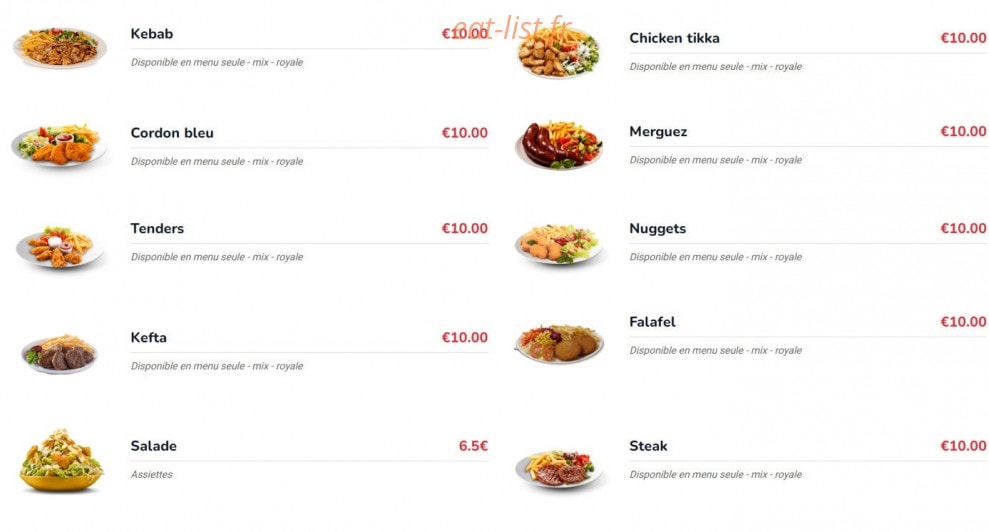 My Naan & Tacos — carte page 1