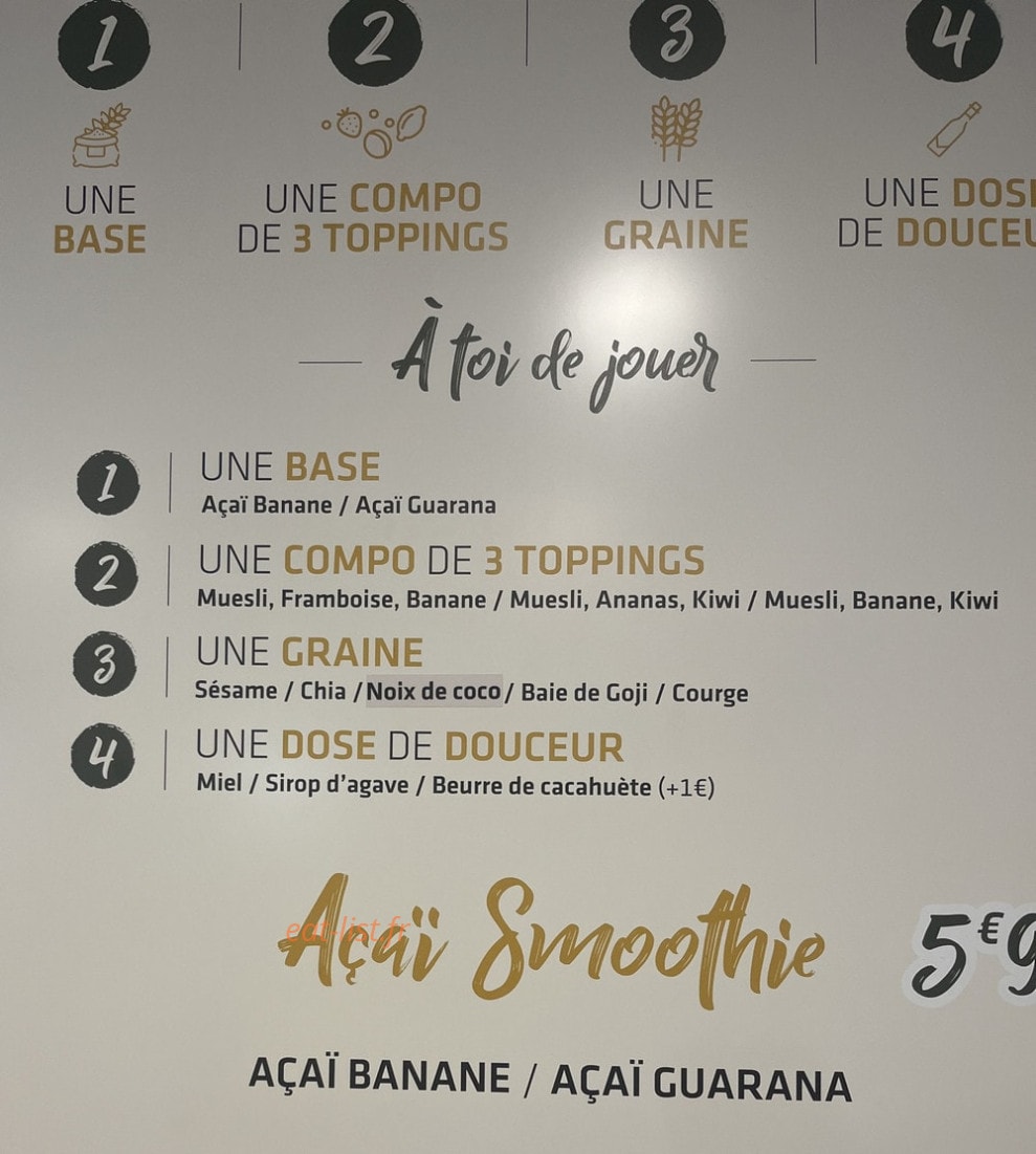 O'baie d'Açaï — carte page 1