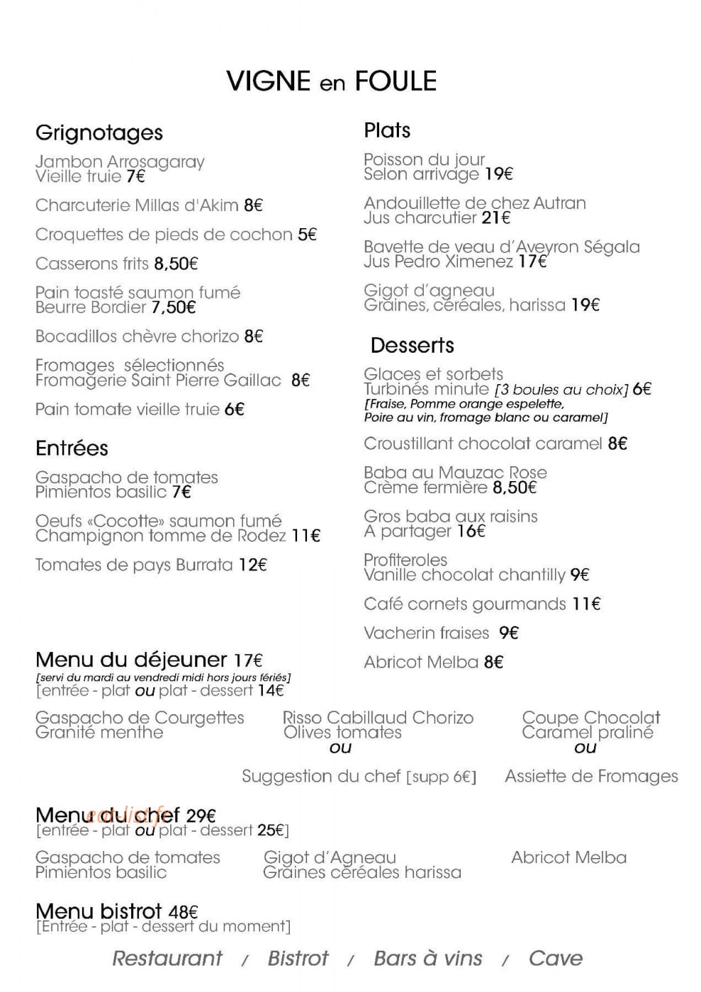 Vigne en Foule — carte page 1