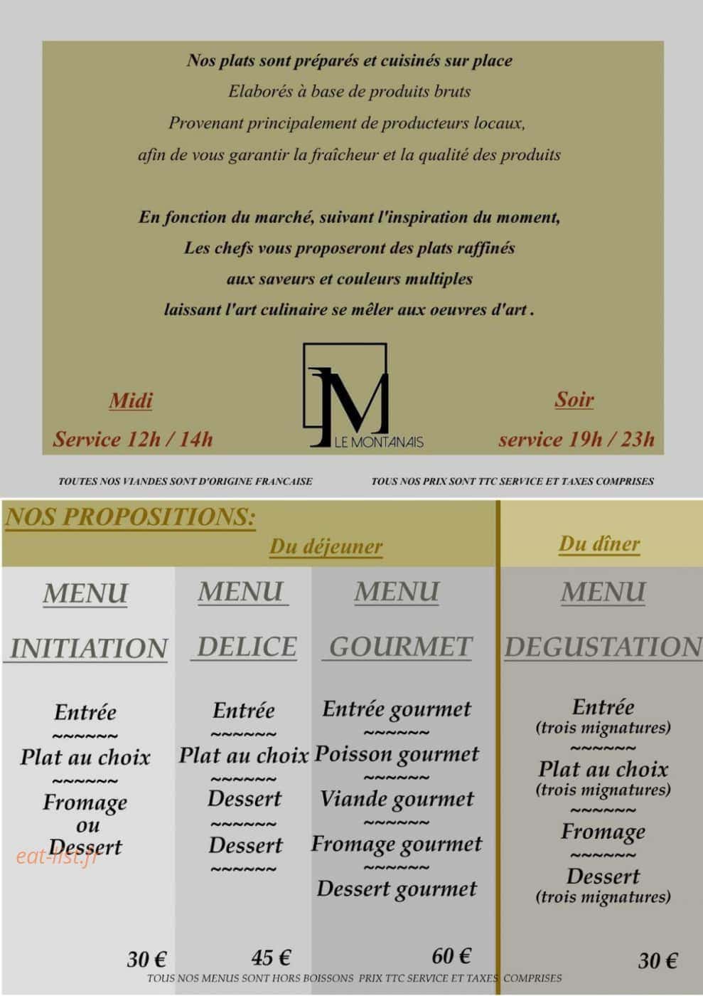 Le Montanais — carte page 1