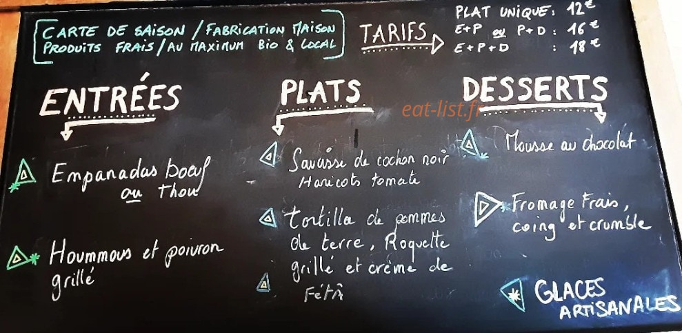 Café Au Bord Du Monde — carte page 1