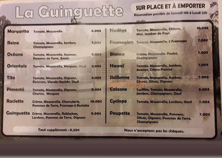 La Guinguette De Salvagnac — carte page 1