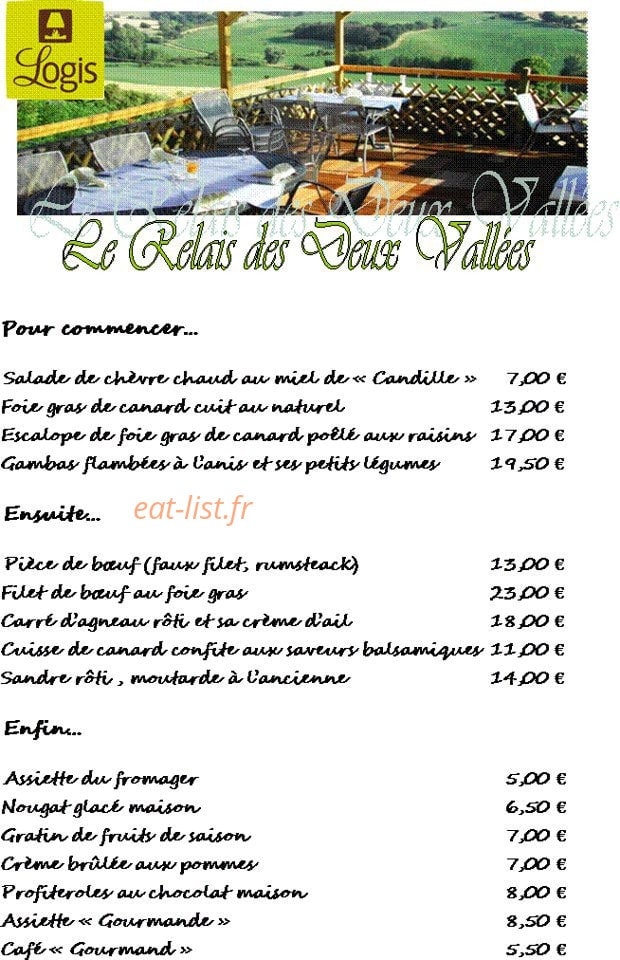 Le Relais Des Deux Vallees — carte page 1
