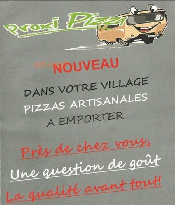 Proxi Pizza — carte page 1
