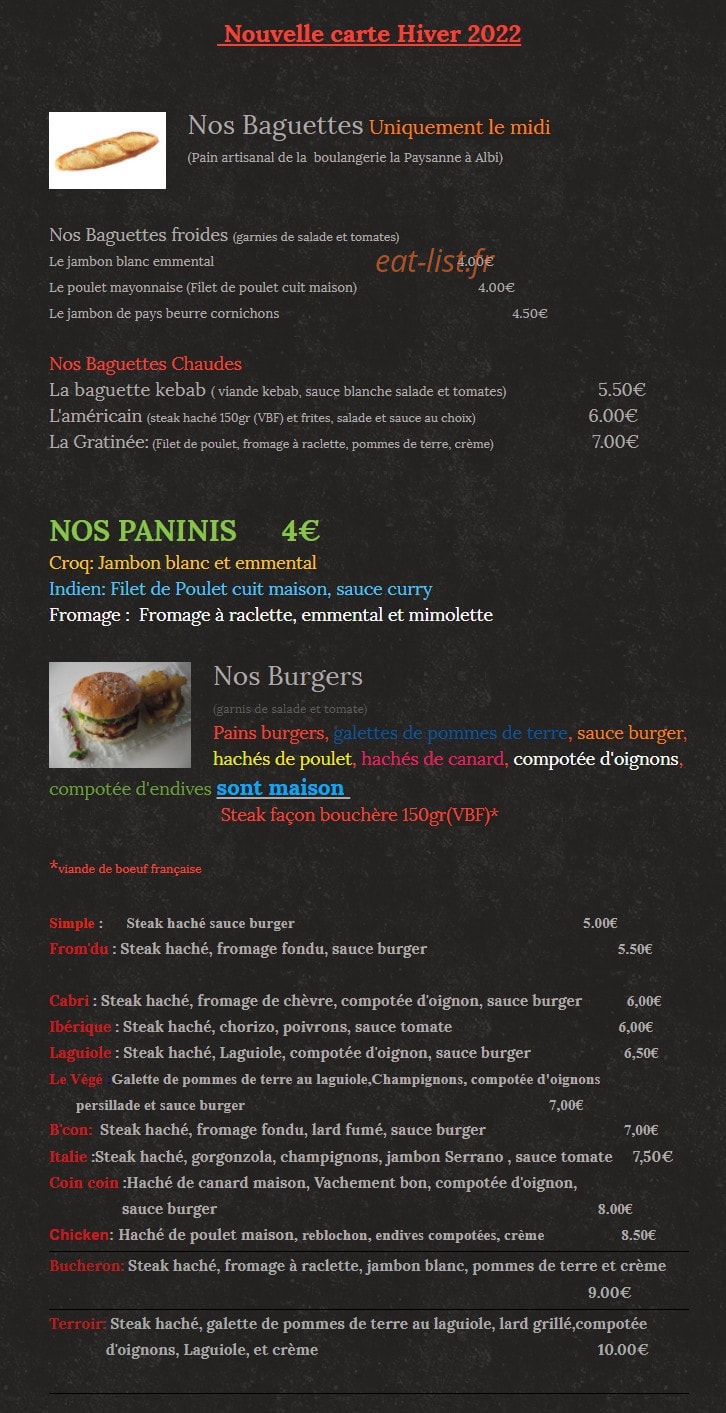 La Grignotte Cambon — carte page 1