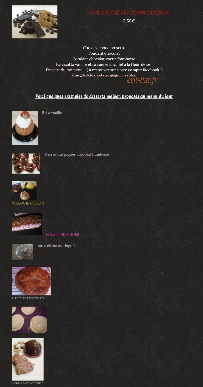 La Grignotte Cambon — carte page 5