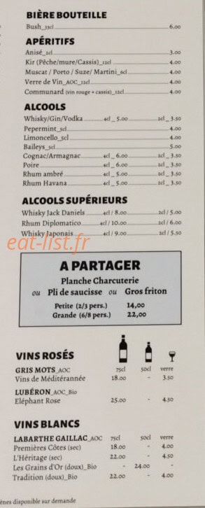 Comme à la maison — carte page 2